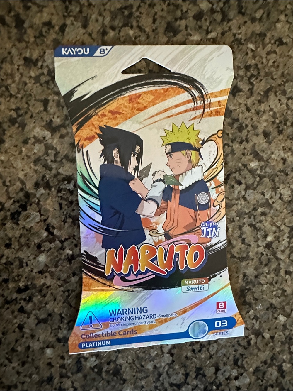 Anime Naruto Collectible Card Pack - Naruto and Sasuke